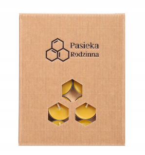 Sviečka Tealight vyrobená z včelieho prírodného rodinného včielky 20 ks.