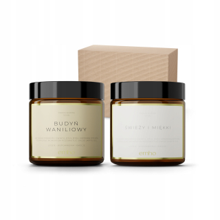 Scéna Candle Soy Vanilla Pudding+čerstvé a mäkké EMHO 2 ks.