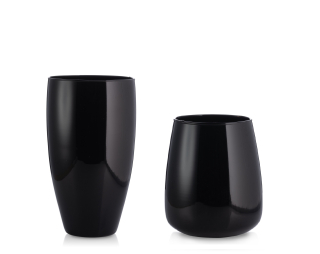 Váza sada 35700 35012 Čierne sklo 25 cm