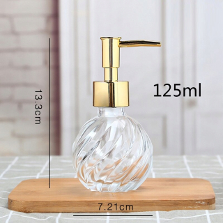 Dávkovač mydla - Zlatá 125 ml / 270 ml sklenená ručná tlaková dóza
