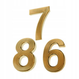 Číslo na dom - Numerické čísla znamenia zlaté platne pre