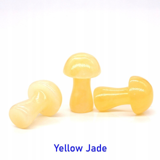 Žltý štýl Jade 10 ks. Mini huby figurínový kameň