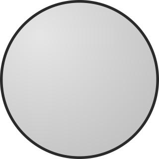 Kúpeľňové zrkadlo - Okrúhle nástenné zrkadlo Galakor, čierne, 90 cm