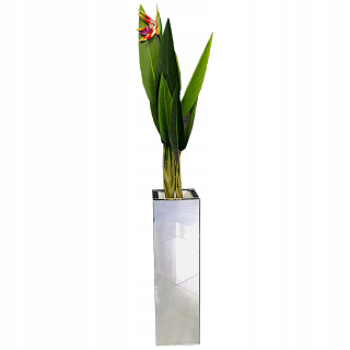 Kvetináč, črepník - Obal 70 x 20 cm, strieborné sklo