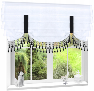 Hotová záclona - Panel plátna z vlny 150 cm x