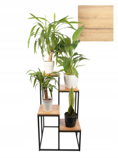 Loftový stojan na kvety 65 cm, kovový