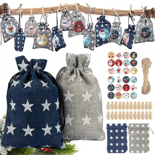 ADVENTNÝ KALENDÁR Urob si sám ZÁvesné TAŠKY NÁLEPKY LINE DARČEKY SADA
