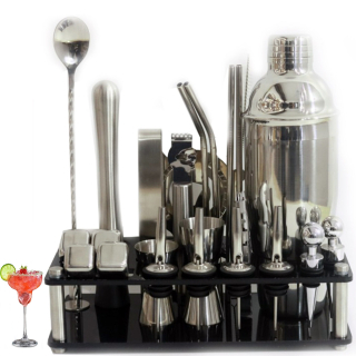 Barmanská súprava pre šejker na nápoje 25 kusov, 750 ML + akrylová podložka
