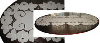 Behun na stol - Biely behúň 113 x 37 cm