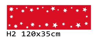 Behun na stol - Behúň odtiene červenej 120 x 35 cm