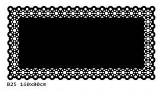 Behun na stol - Čierny behúň 160 x 80 cm