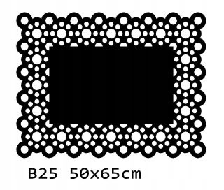 Behun na stol - Čierny behúň 50 x 65 cm