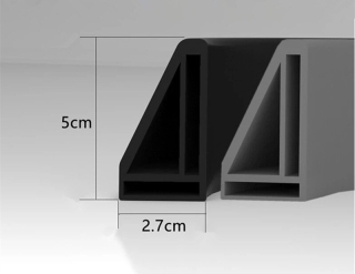 Čierny štýl 200 cm 50 mm silikónová vodná čiapka pre