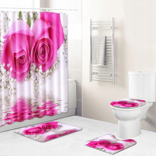 fialový štýl veľkej veľkosti Print Shower Curtain