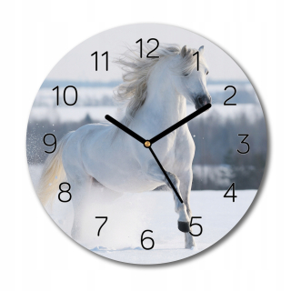 Hodiny - photo-timer kôň cval v zime spálne fi 30