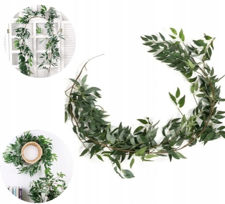 Green Garland Ruskus svadobné dekorácie