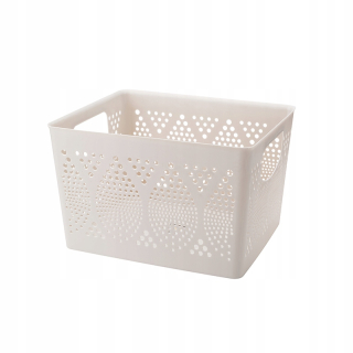 Kôš, košík - Organizátor koša 35x28x22cm plastová béžová béža