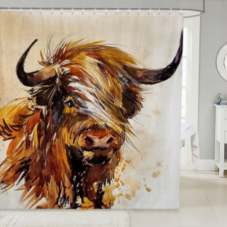 Cortina de Spirit Cows Cow Shower Curtain