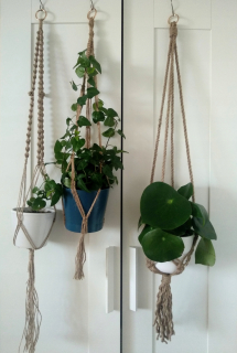 Stojan na kvety - Boho kvetinové záhony - set, zlatá + lano a drwa