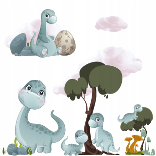 Nálepky na nálepky pre deti pre stenu Dino 240