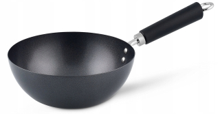 Wok panvica - Panvica Ken Hom s rukoväťou 20 cm uhlíkovej ocele