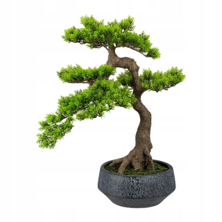 Krásny umelý bonsai kengai strom 52 cm cedar