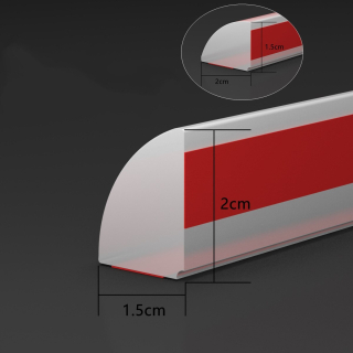 priehľadná dĺžka štýlu 210 cm silikónová barie