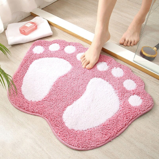 Ružový štýl 58x88 cm anti -slip Bath Mat