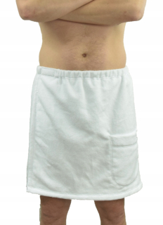 Kilt na saunu 128 x 52 cm biela