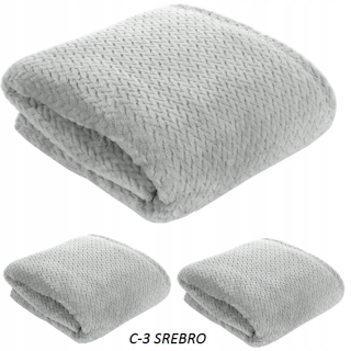 Prikrývka na posteľ - Dizajn prikrývky 91 Polyester 210 x 170 cm odtiene šedej, striebro