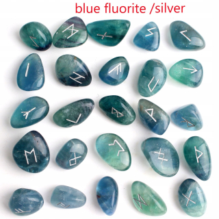 Strieborný modrý fluoritický prírodný dúhový štýl