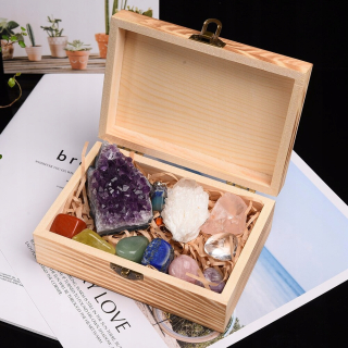 Štýl krabičky 11pc Natural Ametyst Cluster Krys