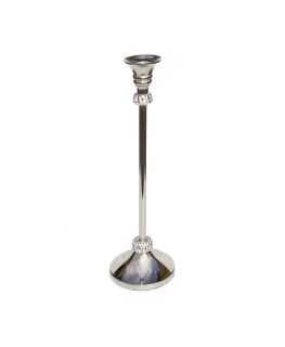 Lampáš, svietník - Chrome chrome Silver Metal s kubické zirkónia 28 cm