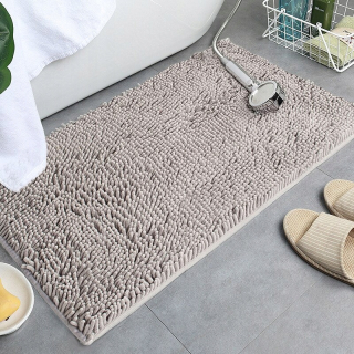 šedý štýl 50x80cm chenille kúpeľ