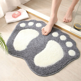 Šedý štýl 58x88 cm anti -slip Bath Mat