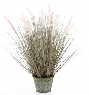 Umelá tráva Pennisetum 58cm v hrnci zinok