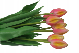 umelé kvety silikónové tulipány 9ks kytica XL