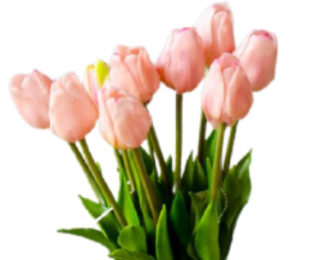 Umelé tulipány ako živé, kyticu tulipánov 7ks