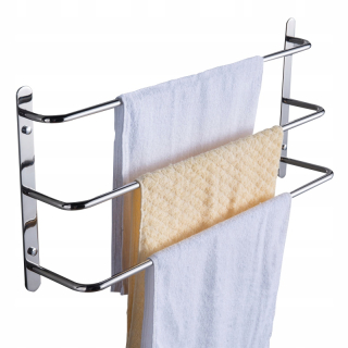 Vešiak - Tri vrstvy strieborné uteráky L45 cm