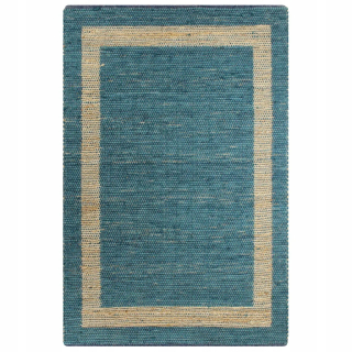 Kúpelňová predložka - vidaXL ručne vyrábaný koberec Burlap Blue 16