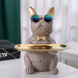 Ywica cool buldog soška mince bankovka bábika