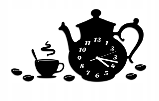 Hodiny - Clock pohár Kuchyňa Jug veľký pokoj 3d
