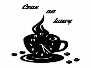Hodiny - veľká kuchyňa hodiny CUP + dekory 3d pokoj