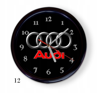 Hodiny - nástenné hodiny AUDI auto symbol logo auto 24