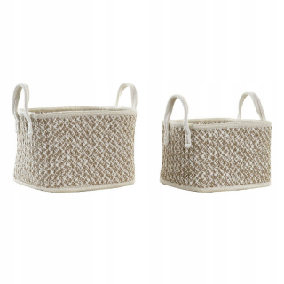 DKD DOMOVÝ DECONE Basket Set sada Juta Cotton (26 x