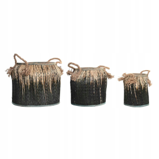 DKD Home Decor Kolonial Basket Set (44 x 44