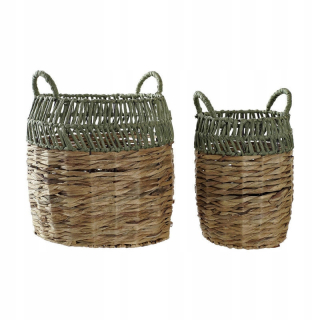 DKD Domáce dekorácie Rattan Baskets (33 x 33 x 4