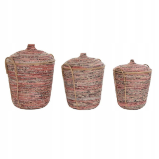DKD Domáce dekorácie Rattan Baskets (51 x 51 x 6