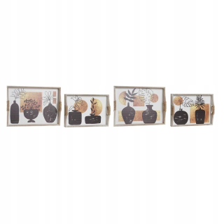 DKD DOMOV DECONT TACEK SET BLACK ZLATÝ MDF