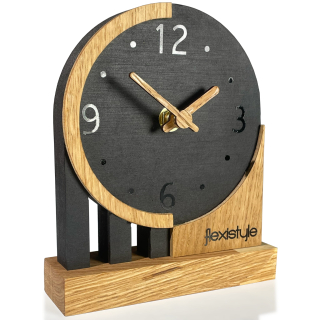 FLEXISTYLE stolové hodiny čierne 13cm